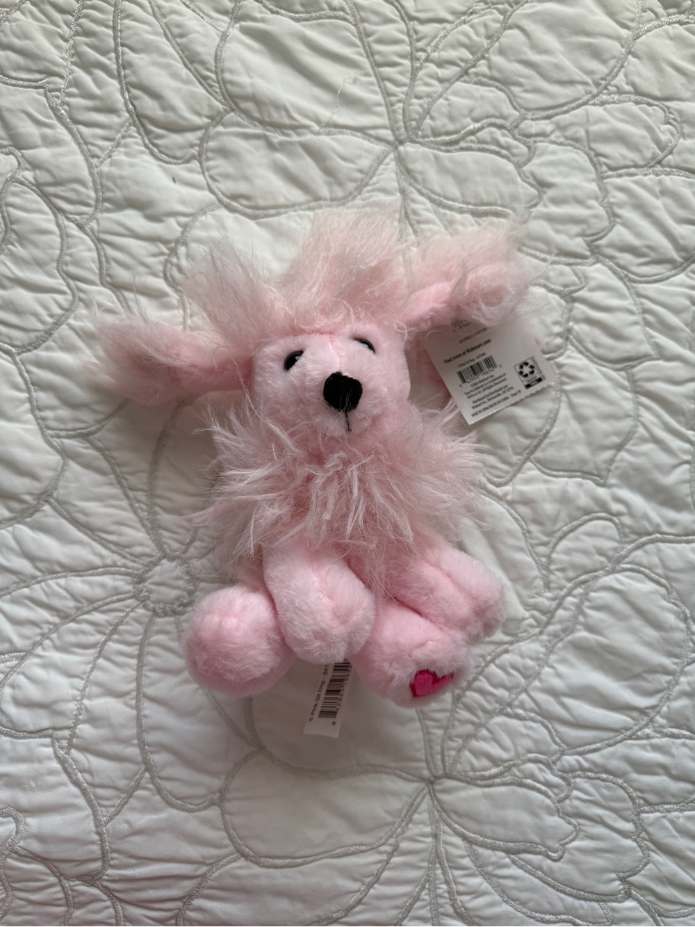 Pink Plush Puppy Poodle Valentines